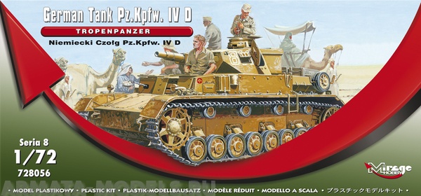 728056 Танк German Tank Pz.Kpfw. IV Ausf. D Tropenpanzer Mirage Hobby