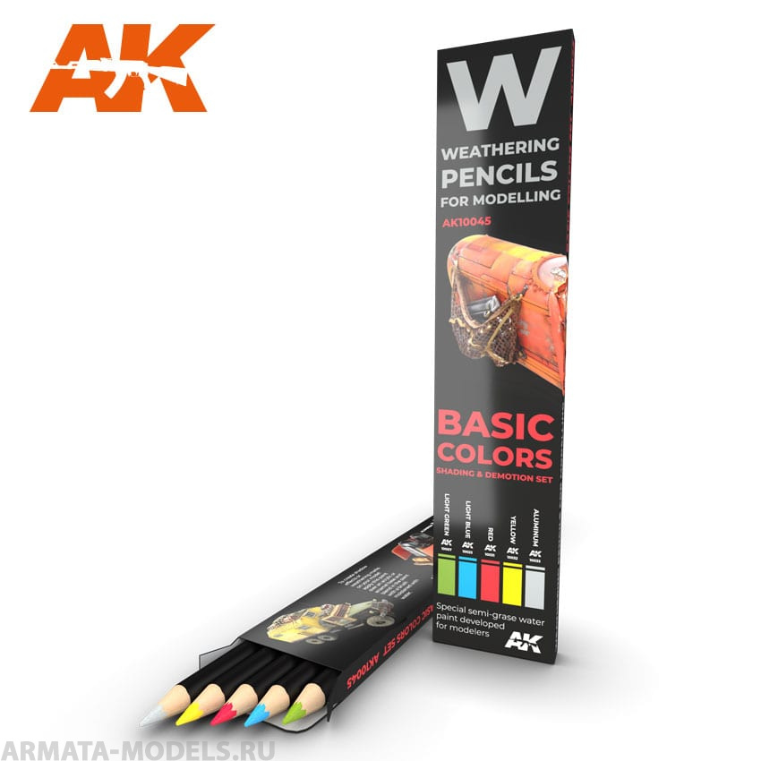 AK10045 Набор карандашей для везеринга  WATERCOLOR PENCIL SET BASICS