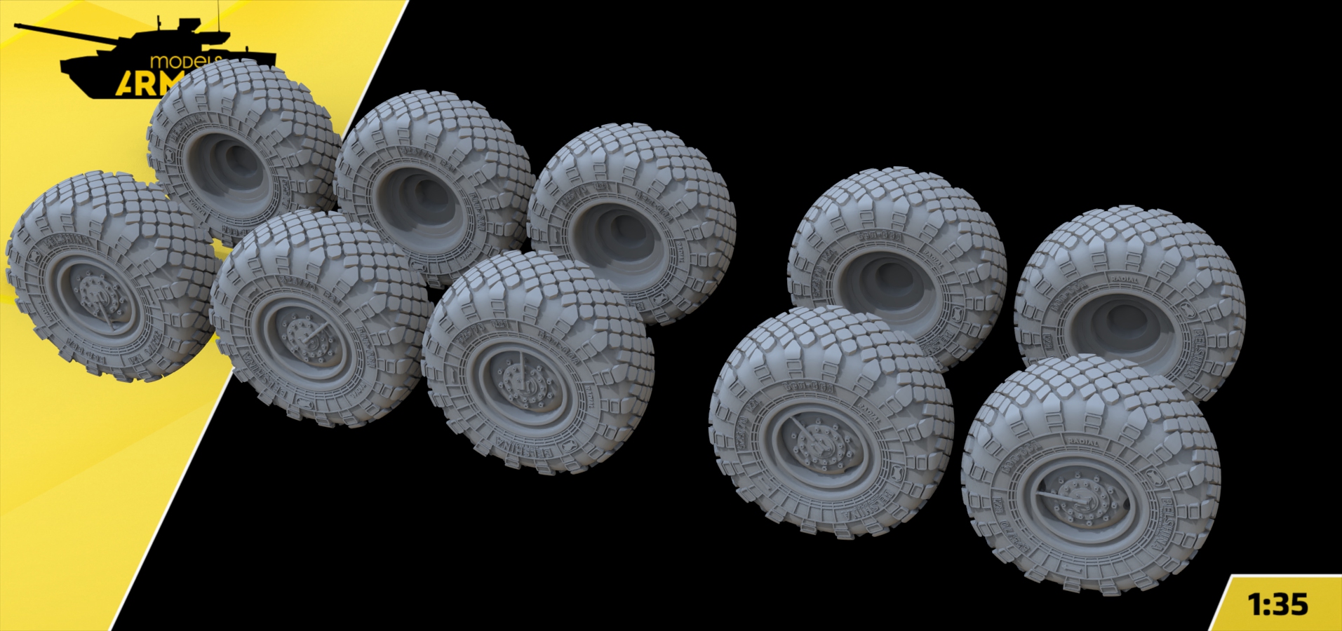AM35963 Колеса под нагрузкой С-500 Прометей (Триумфатор-М) Arma Models