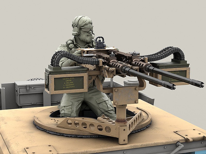 LRM35011 Стрелок пулеметчик Сил Специальных Операций США для размещения в пулеметных установках автомобилей повышенной проходимости и бронетехники. 