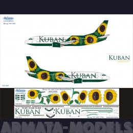 733-004 Декаль для самолета Boeing 737-300 Кубанские Авиалинии 1/144