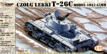 72611 Танк czolg wsparcia T-26C model 1937 45mm Mirage Hobby