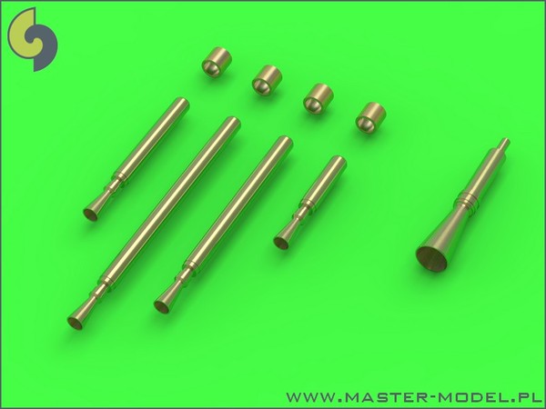 AM-32-088 P-38M Lightning - Браунинг 50 калибра и 20-мм наконечники орудия с пламегасителями