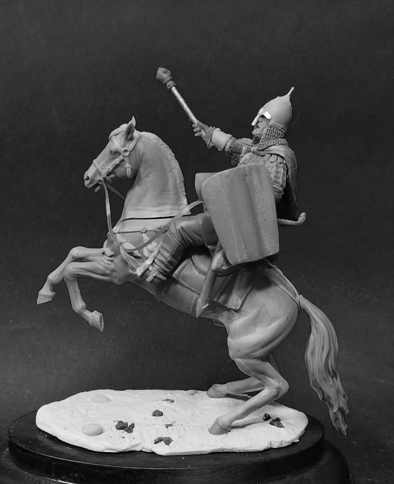 CHM-54325(М). Знатный русский воин, 14 век. Материал - белый металл. Chronos Miniatures