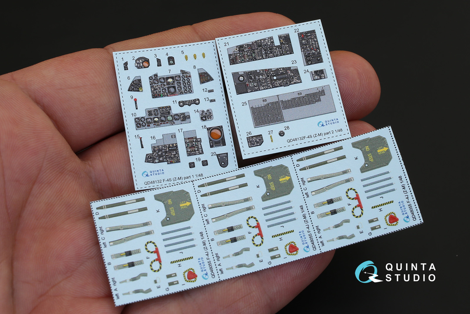QD48132 1/48 3D Декаль интерьера кабины F-4S (для модели ZM SWS)