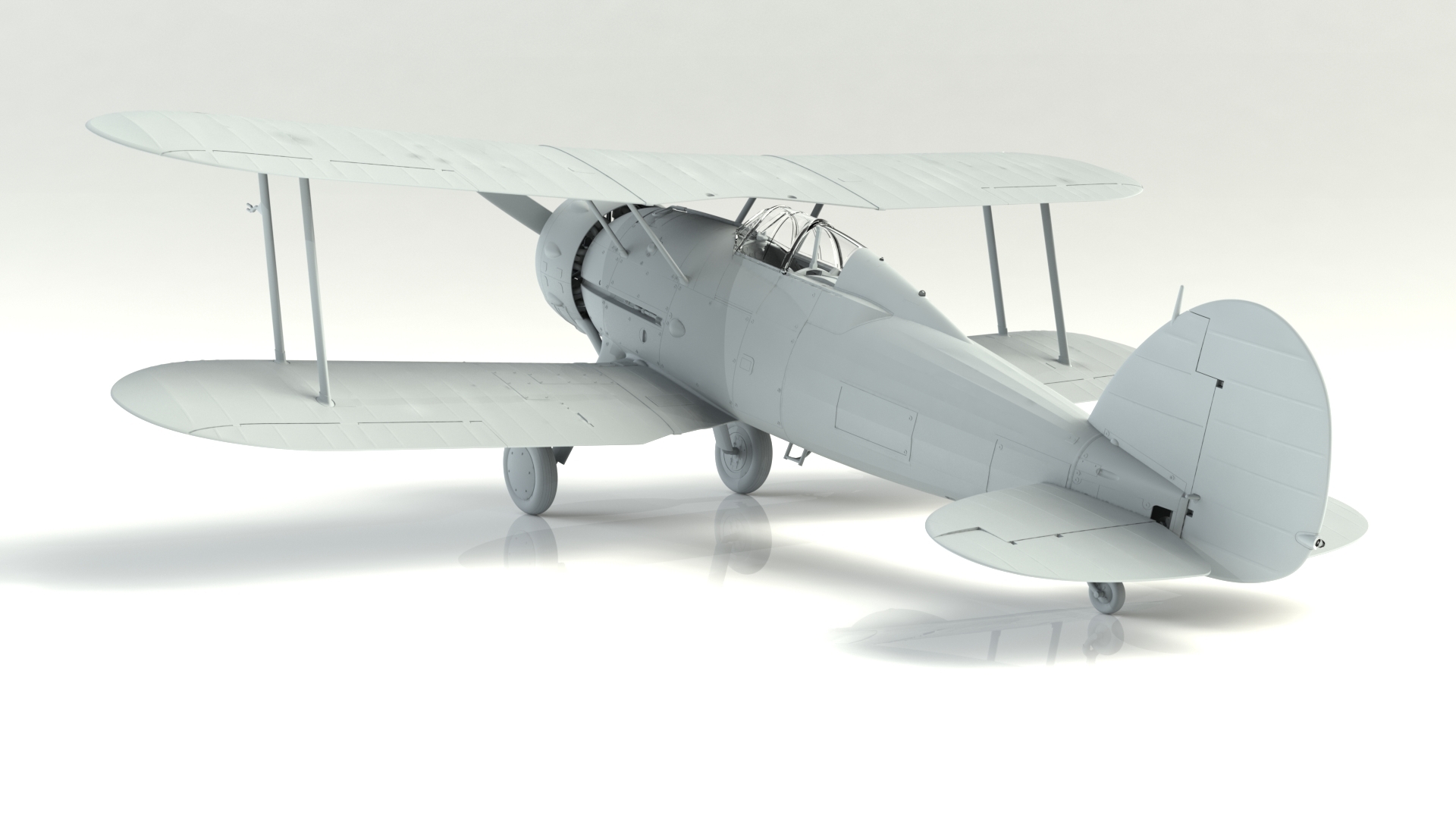 32043 Gloster Gladiator Mk.I с британскими пилотами в тропической униформе ICM
