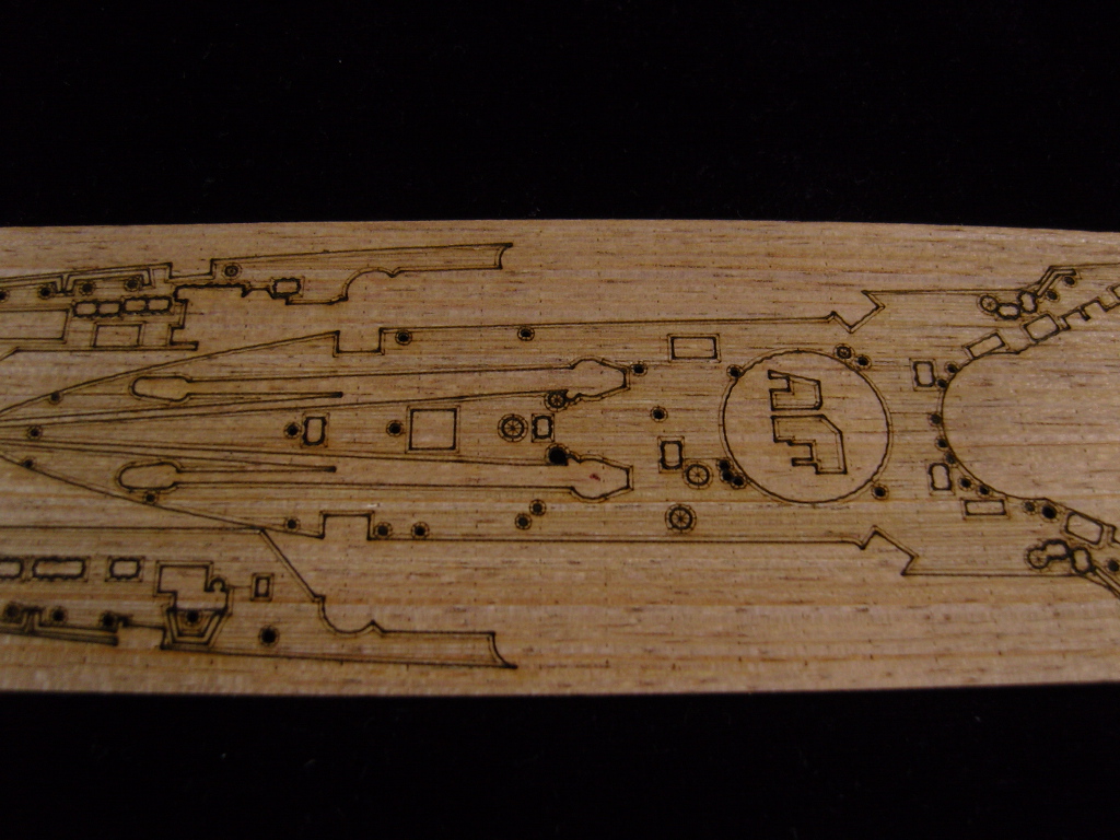 AW20053 Деревянная палуба для IJN Kongo 1944 (Full hull)