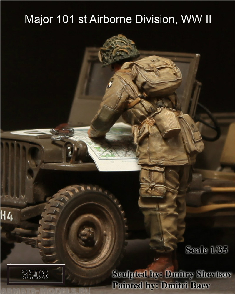 3506SOGA Major 101st Airborne Division, WW II SOGA Miniatures