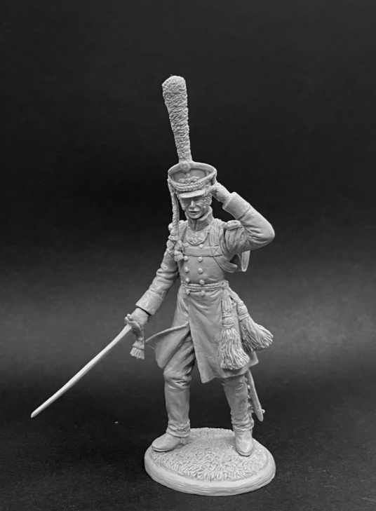 CHM-54246(М). Обер-офицер пехотных полков в сюртуке, Россия 1812-14 гг. 54 мм. Материал - белый металл. Chronos Miniatures