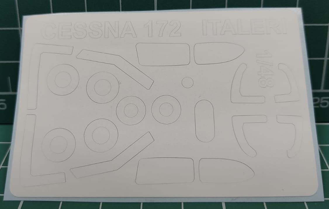 48094-1KV Окрасочная маска Cessna 172 Skyhawk (ITALERI #2764) - Двусторонние маски + маски на диски и колеса