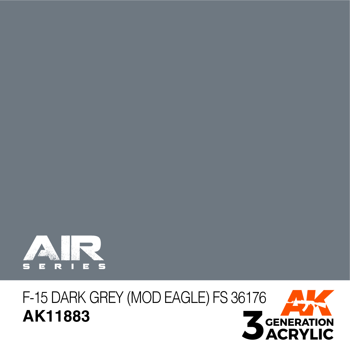 AK11883 Краска акриловая 3Gen F-15 Dark Grey (Mod Eagle) FS 36176