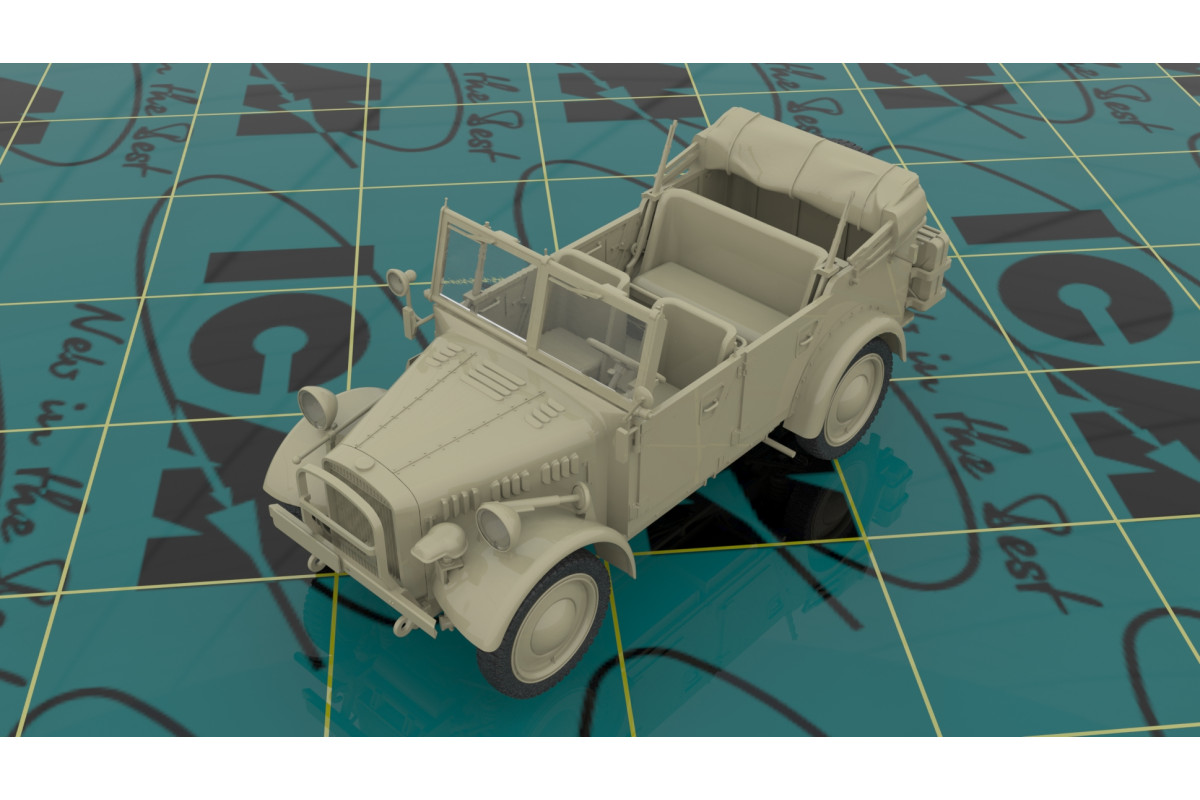 DS3502 Группа армий «Центр» лето 1941 г. (Kfz.1, Typ L3000S, германская пехота (4 фигуры), германские водители (4 фигуры)) ICM