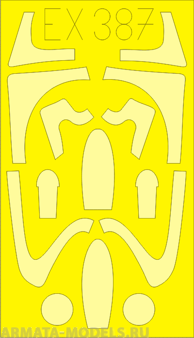 EX387 Маска для окрашивания для модели MiG-21F-13 Trumpeter  (Eduard) 