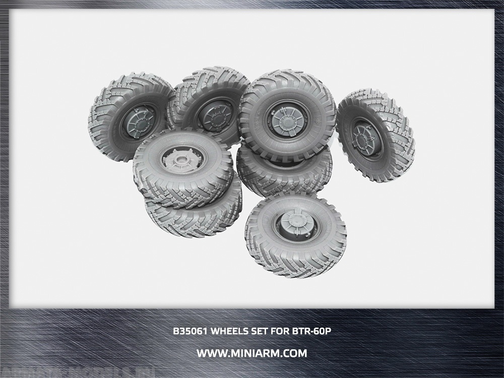 35061 БТР-60П набор раниих колес, 8шт  для моделей Трумпетер