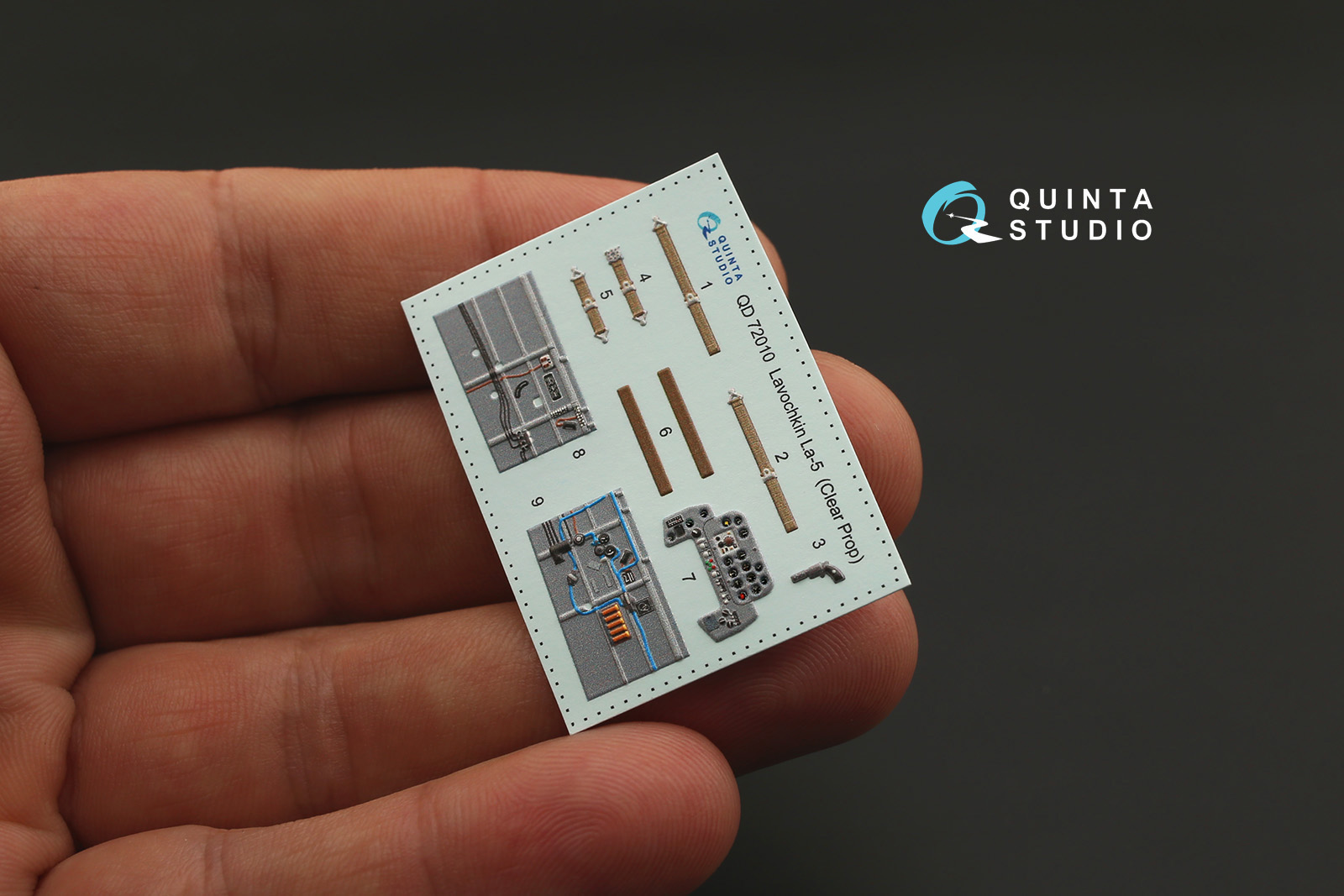 QD72010 1/72 3D Декаль интерьера кабины Ла-5 (для модели ClearProp)