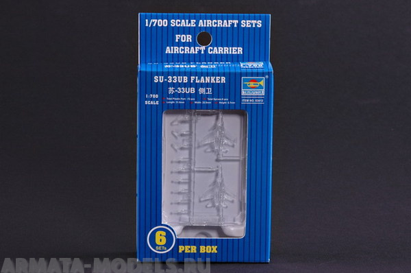 03412P Российский учебно-боевой истребитель Су-33УБ (Т-12 УБ, НАТО - Flanker) - 12 самолетов Trumpeter