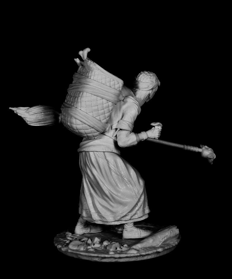 CHM-54120(M). Миры Фэнтези: Старая Ведьма. 54 мм. Материал - белый металл. Chronos Miniatures