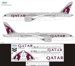 788-002 Декаль для самолета Boeing 787-8 Qatar 1/144