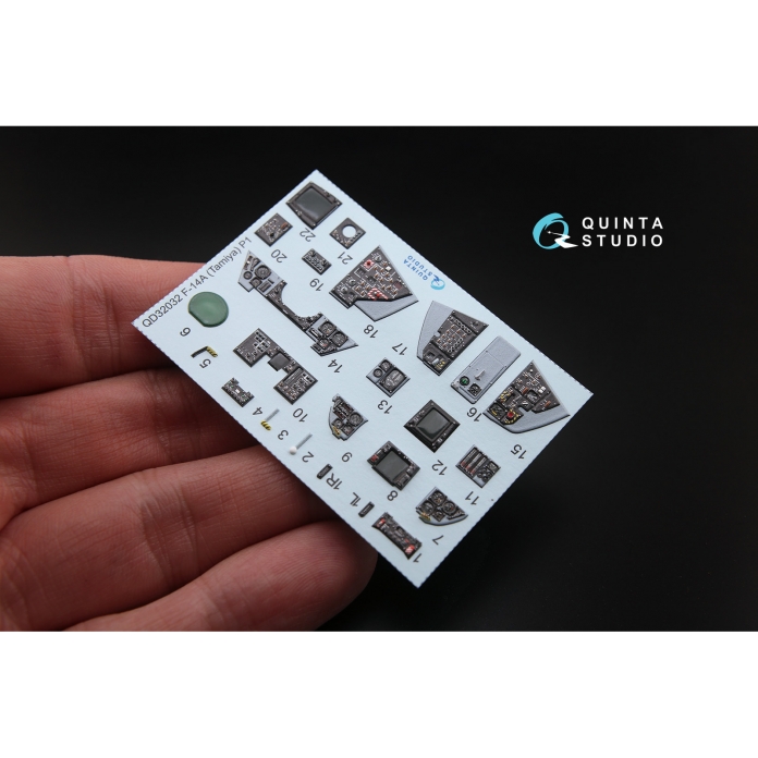 QD32032 3D Декаль интерьера кабины F-14A (для модели Tamiya)