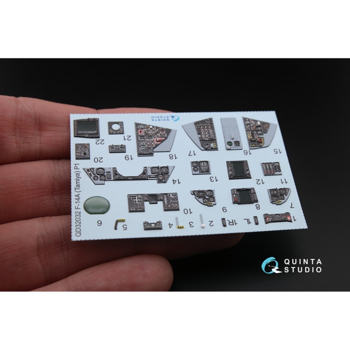 QD32032 3D Декаль интерьера кабины F-14A (для модели Tamiya)