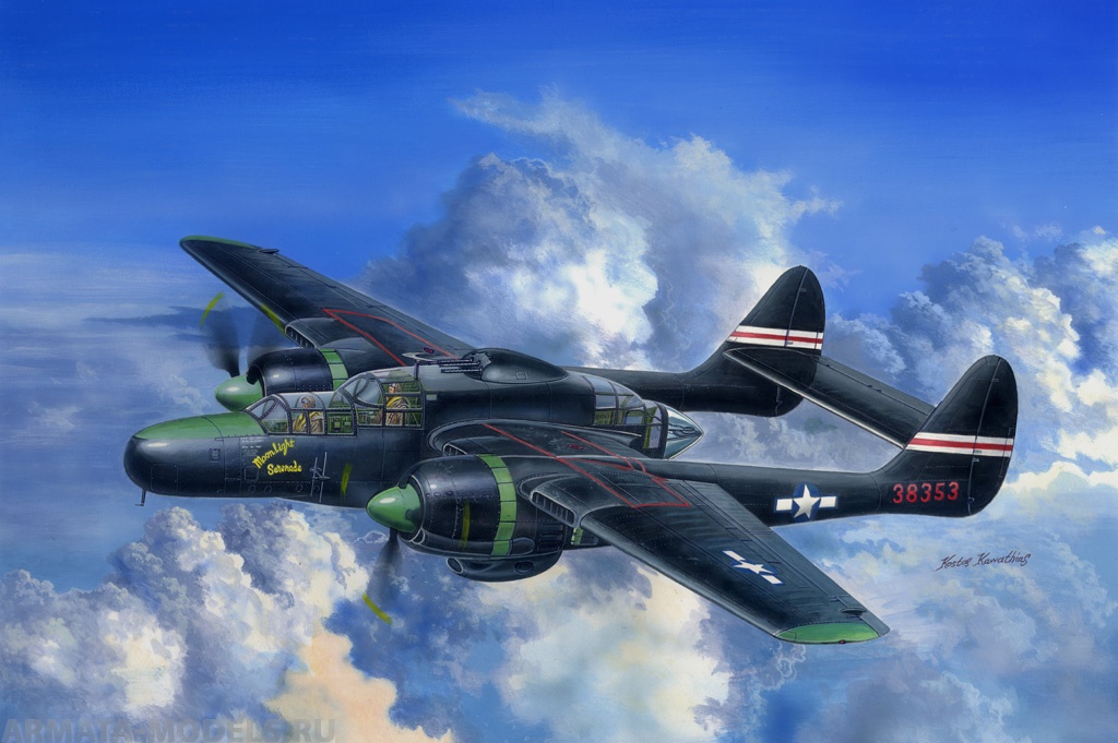 81732 Самолет US P-61C Black Widow Hobby Boss