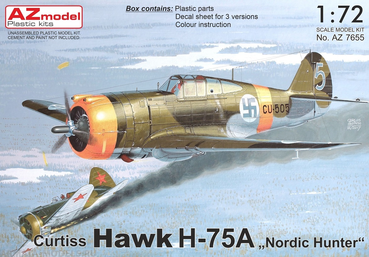 AZ7655 Curtiss Hawk H-75A „Nordic Hunter“ AZmodel Plastic kits