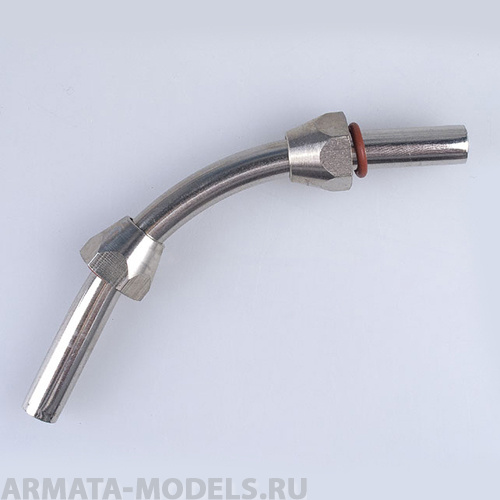 8116 Переходник гайка M12x1 - трубка - гайка M12x1 (головка компрессора 1206, 1208 - ресивер) комплект с прокладками