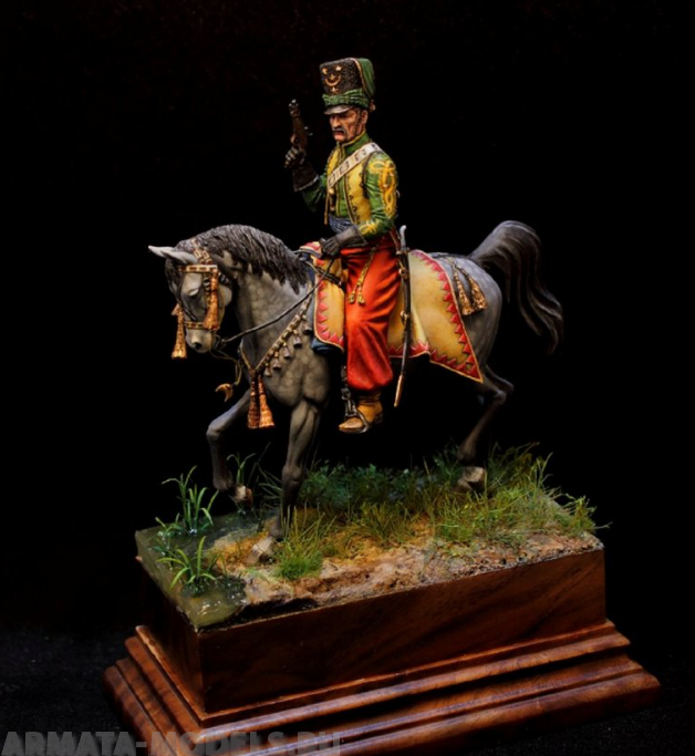 CHM-54180(M). Офицер эскадрона Литовских татар, Франция 1812-13гг. 54 мм. Материал - белый металл. Chronos Miniatures