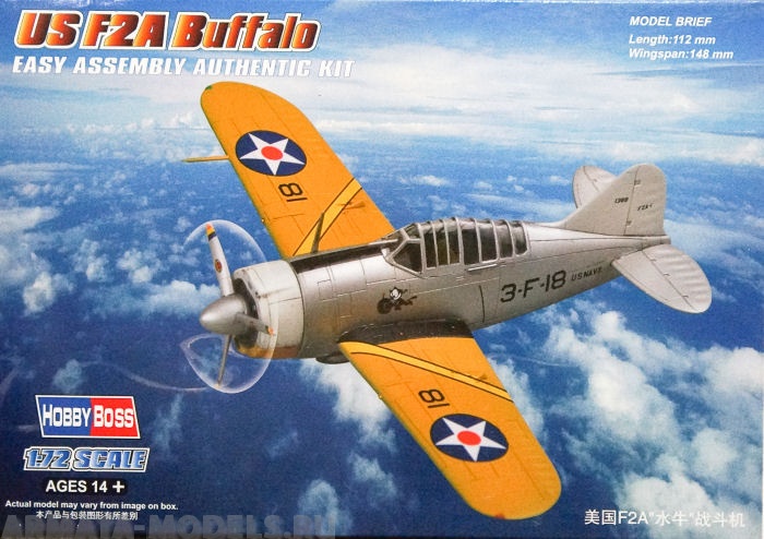 80290 Самолет US F2A Buffalo Hobby Boss