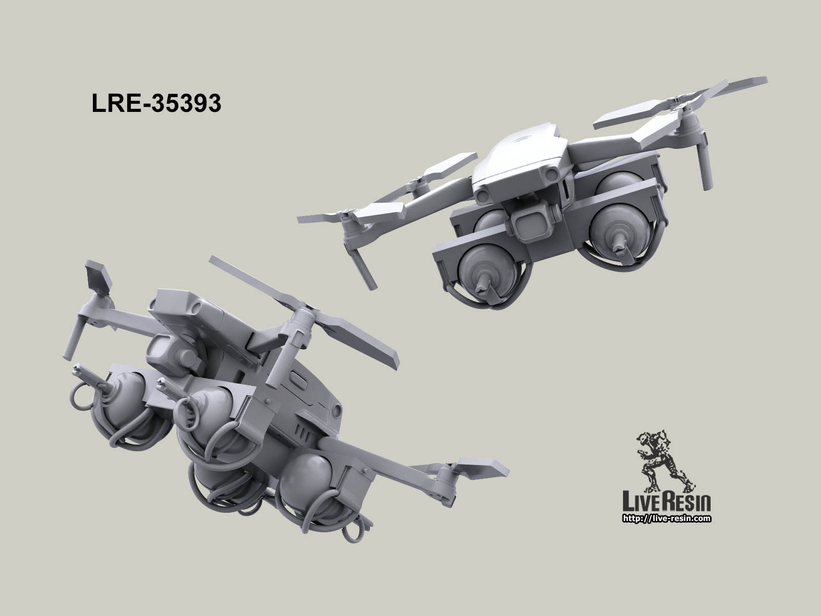 LRE35392 Дроны со сбросами - Ф-1 и РГД-5, 6 шт в наборе (Не для свободной продажи) Live Resin