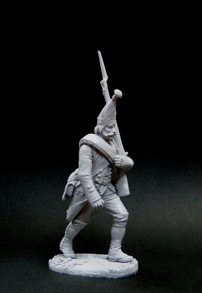 CHM-54222. Рядовой гренадерских полков и рот, Россия 1799 г. 54 мм. Материал - смола. Chronos Miniatures