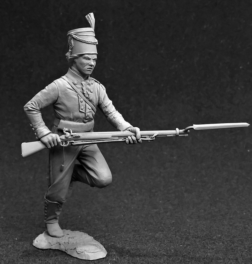 CHM-54308(M). Егерь Лейб-Гвардии Преображенского полка, Россия 1788-96 гг. Материал - белый металл. Chronos Miniatures