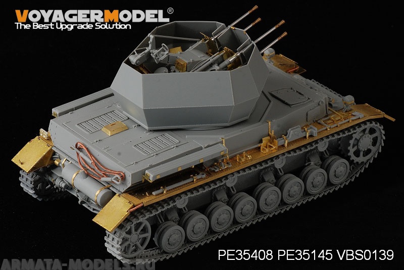 PE35408 Набор фототравления для WWII German Panzer IV ausf G 20mm Flakpanzer IV Wirbelwind(For DRAGON 6342)