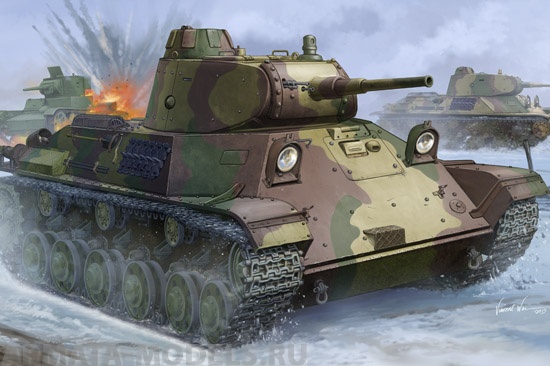 83828 Танк Finnish T-50 Tank 1/35 Hobby Boss