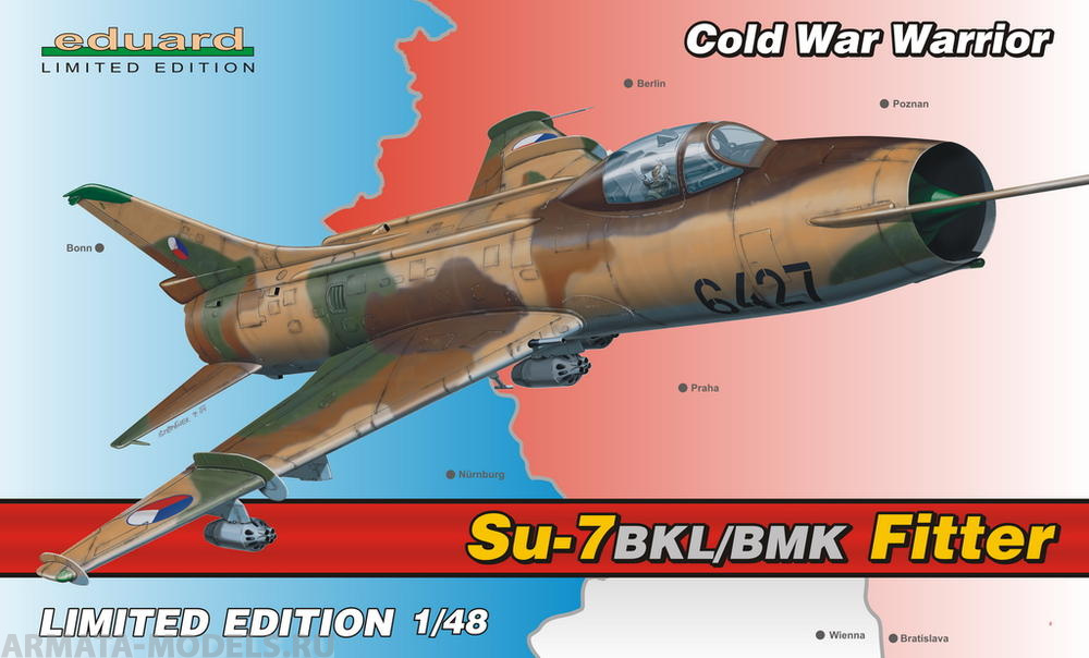 1148 Истребитель-бомбардировщик Su-7BKL\BMK +набор цветного фототравления +маска (Eduard) 1/48 EDUARD