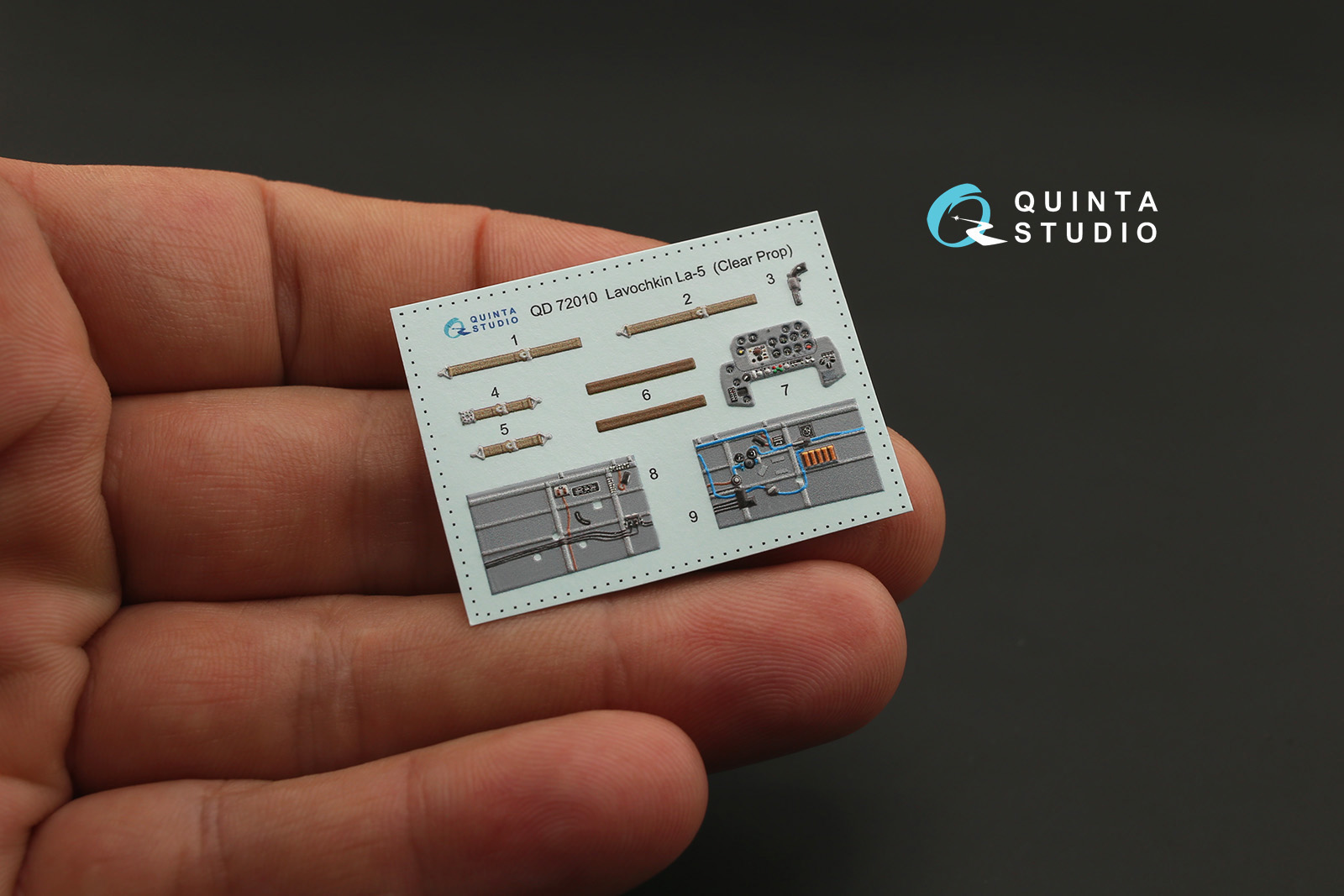 QD72010 1/72 3D Декаль интерьера кабины Ла-5 (для модели ClearProp)