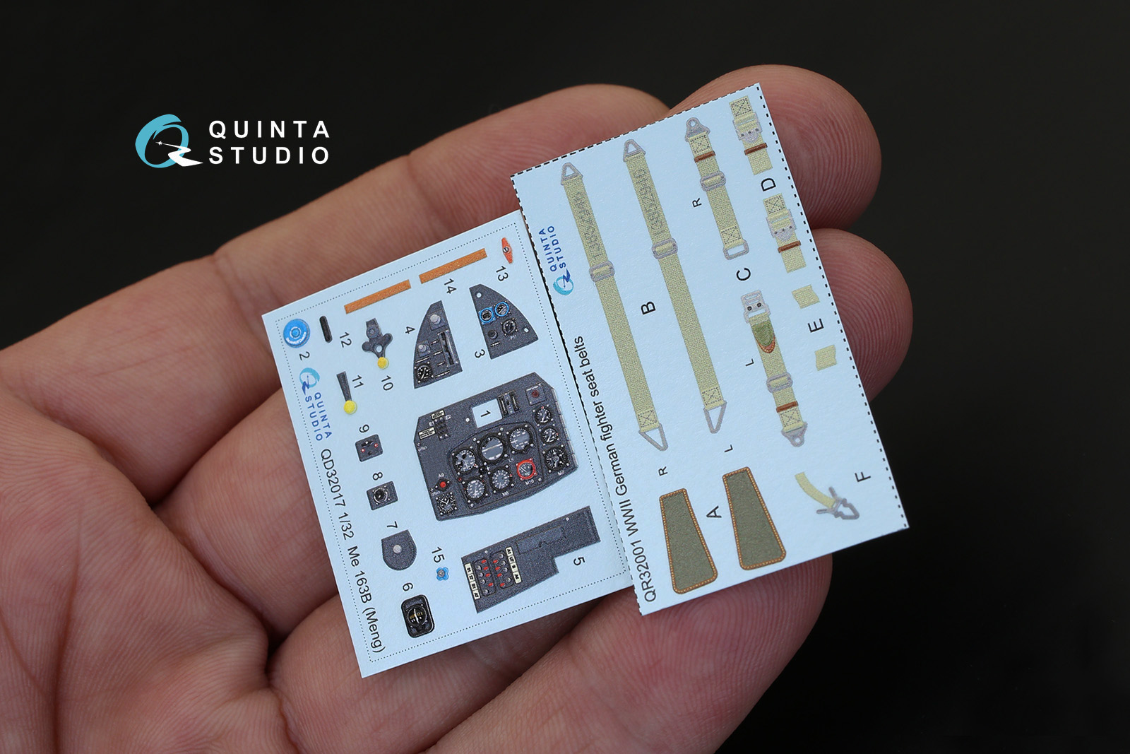 QD32017 1/32 3D Декаль интерьера кабины Me 163B (для модели Meng)