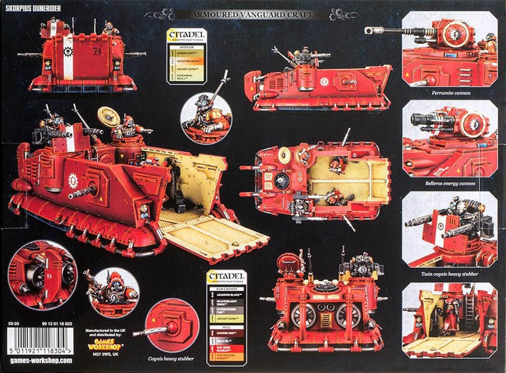 59-20GW Набор Адептус Механикус. Скорпиус Дезинтегратор/Дюноходец (Adeptus Mechanicus Skorpius Disintegrator/Dunerider)