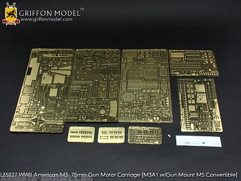 L35027GR WW II American M3 75mm Gun Motor Carriage (M3A1 w/Gun Mount M5 Convertible) (for Dragon 6467 Kit) 1/35