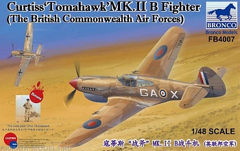 FB4007 Самолёт Curtiss Tomahawk MK.II B Fighter The British Commonwealth  (Bronco Models) 1/48
