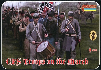 72147ST Фигуры Confederate Troops on the March 1/72