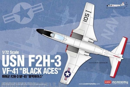 12548 Самолет  USN F2H-3 VF-41 Black Aces Academy
