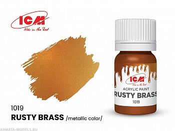 C1019 Краска для творчества, 12 мл, цвет Ржавая латунь(Rusty Brass)
