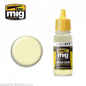 AMIG0017 Ammo Mig Акриловая краска RAL 9001 CREMEWEISS 17 мл