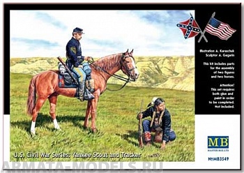 MB3549 Гражданская война в США Серия: Yankee Scout и Trac, фигуры