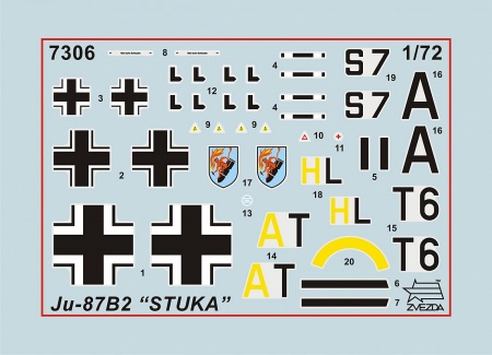 7306 Самолет Ju-87B2 Звезда