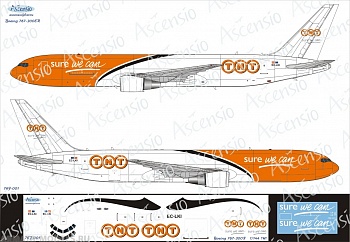 76F-001 Декаль для самолета Boeing 767-300F TNT 1/144