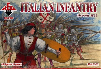 RB72100 Фигуры Italian Infantry. Set 2. 16 century