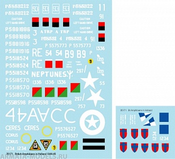 35171BIS Декаль British Amph. #2 DUKW, M29c Weasel and Terrapin