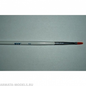 3622 Кисть из синтетического волоса, плоская № 2